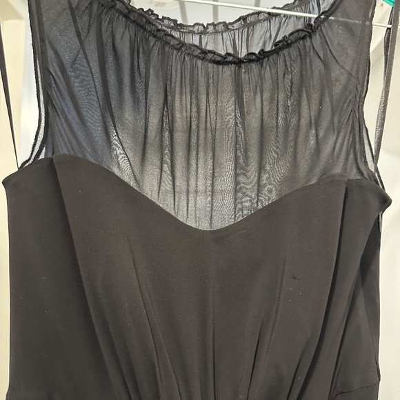 Coast UK Size 8 formal black dress with high low skirt and empress style robe - Picture 3 of 8